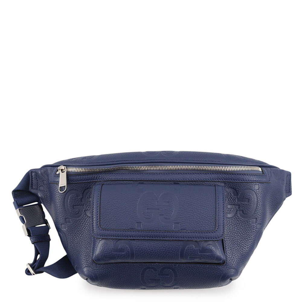 Gucci Jumbo GG Embossed Waist Bag Leather 645093 GUCCI Belt Handbag